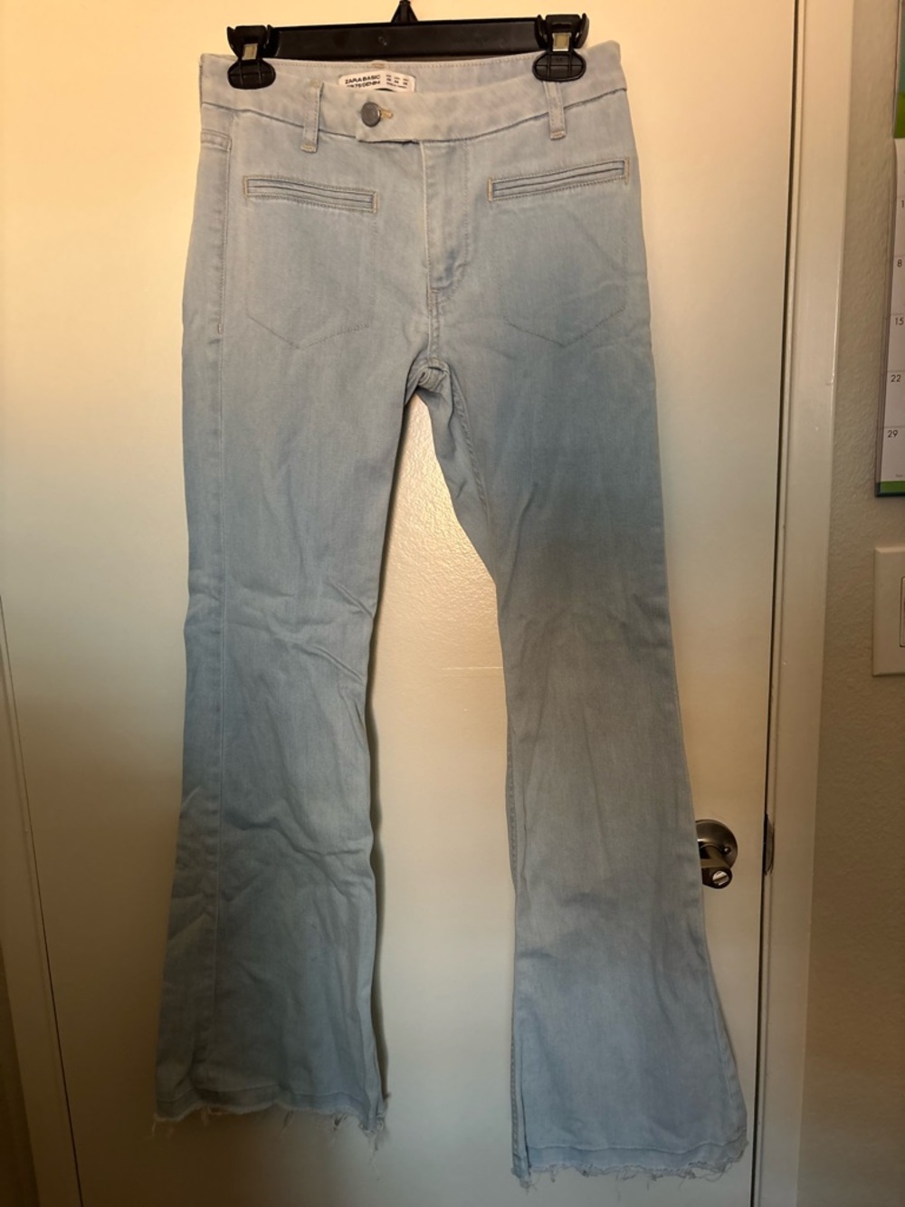 Zara Light Wash Flare Jeans, waist 27"